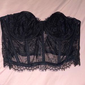 Perfect condition Victoria’s Secret black corset, 36D